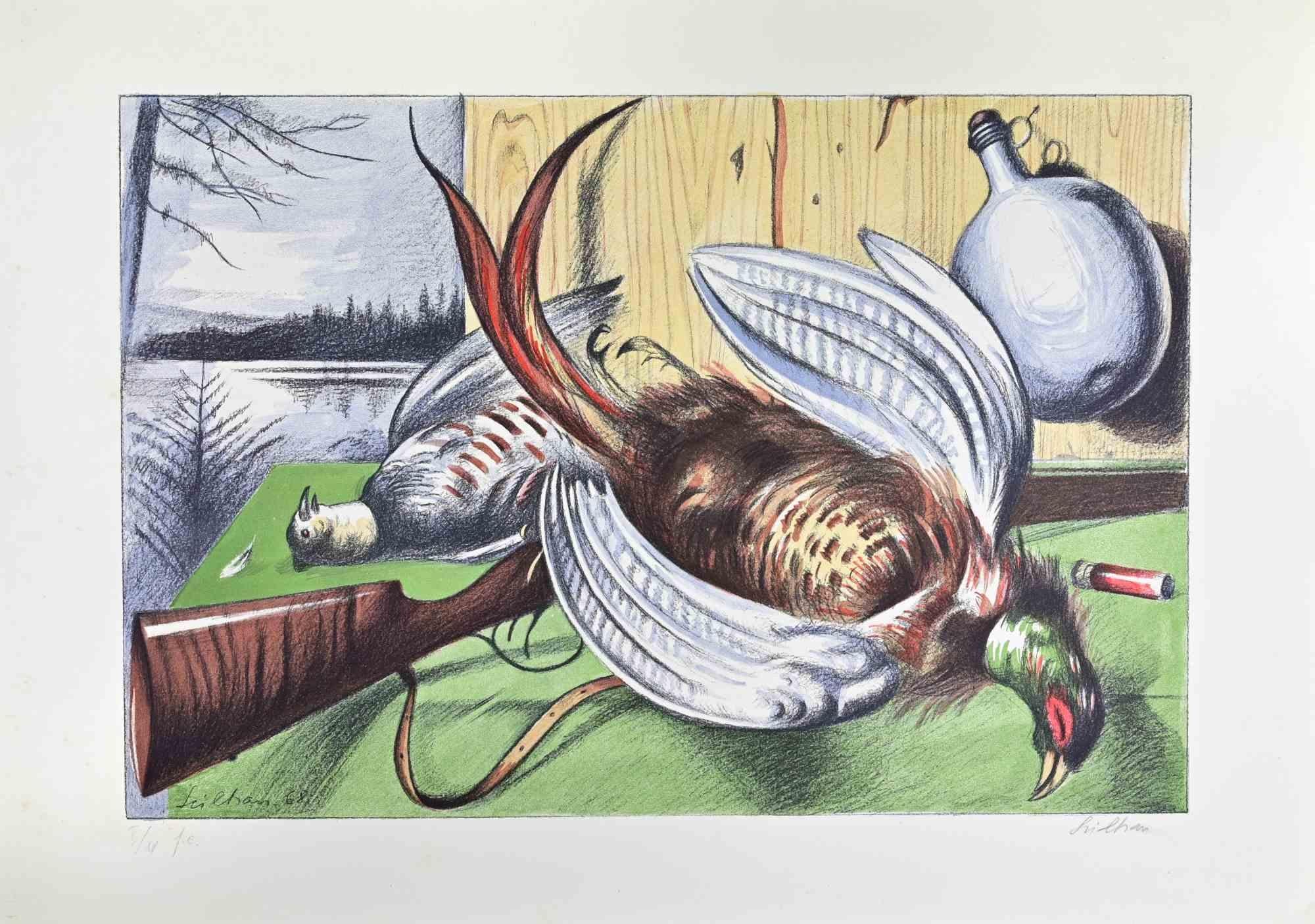 After the Hunt - Lithograph by Gregorio Sciltian - 1968