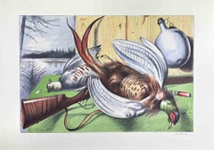 Après la chasse - Lithographie de Gregorio Sciltian - 1968