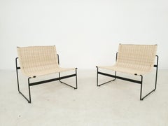 Gregorio Vicente Cortes and Luis Onsurbe Rattan Lounge Chairs for Metz and Co