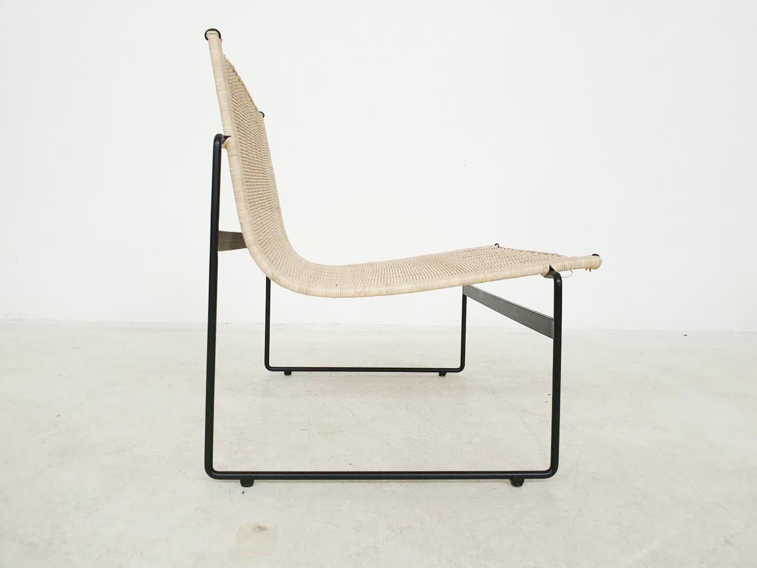 Spanish Gregorio Vicente Cortes and Luis Onsurbe Rattan Lounge Chairs for Metz and Co For Sale