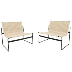 Vintage Gregorio Vicente Cortes and Luis Onsurbe Rattan Lounge Chairs for Metz and Co