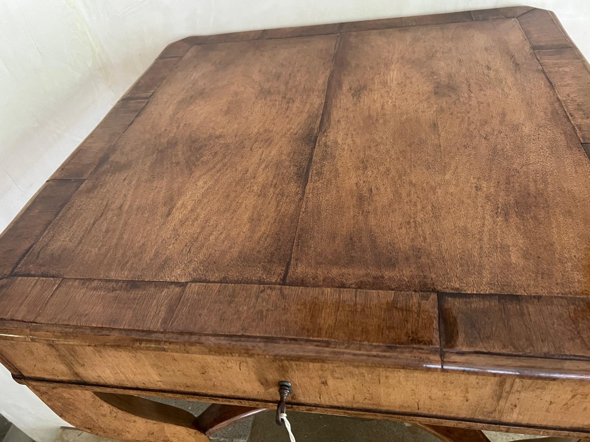 American Gregorius Pineo Biedermeier Style Side Table With Drawer and Undershelf