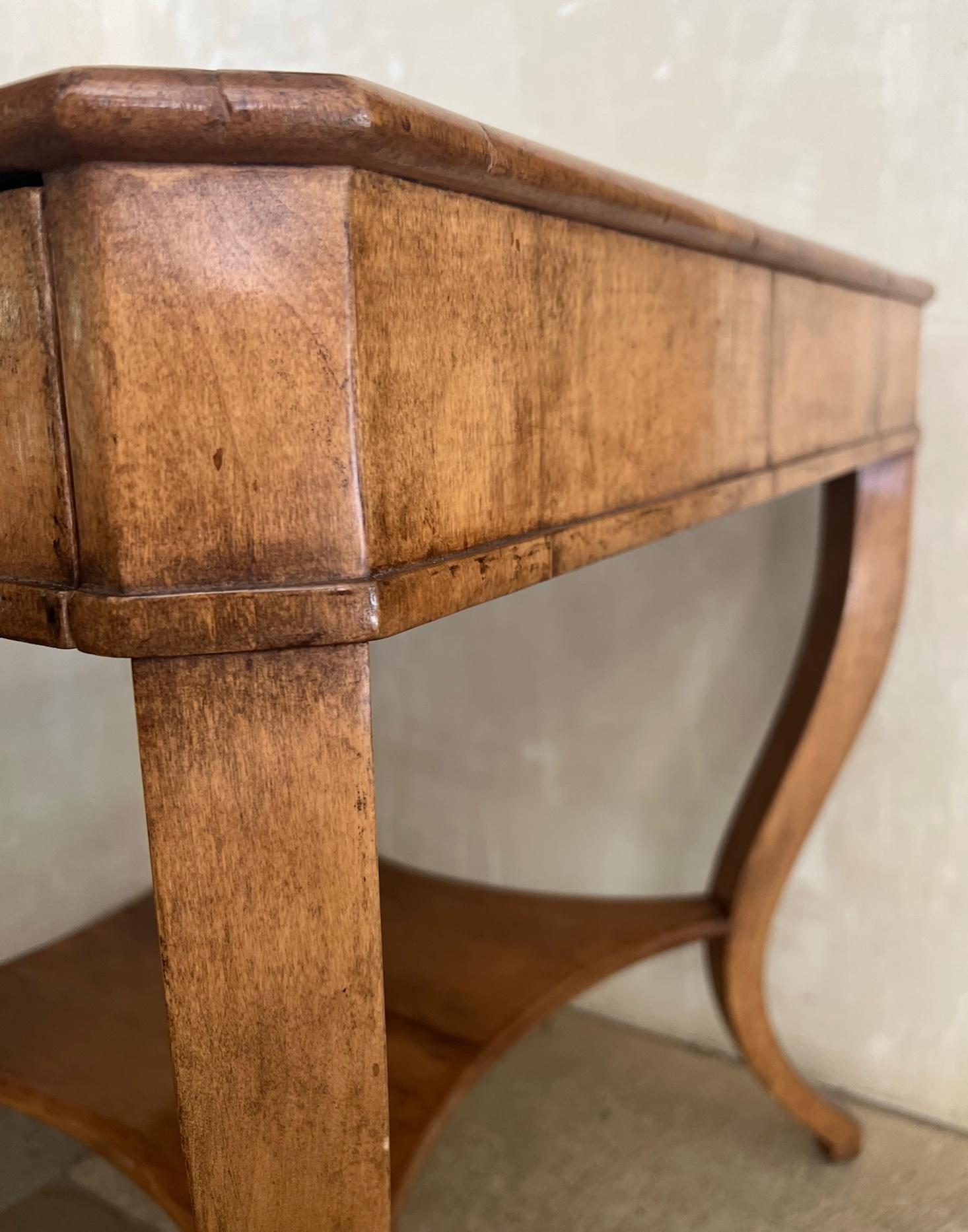 Contemporary Gregorius Pineo Biedermeier Style Side Table With Drawer and Undershelf
