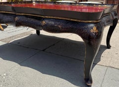 Gregorius Pineo Chinoiserie Coffee Cocktail Tables W Red Leather Top