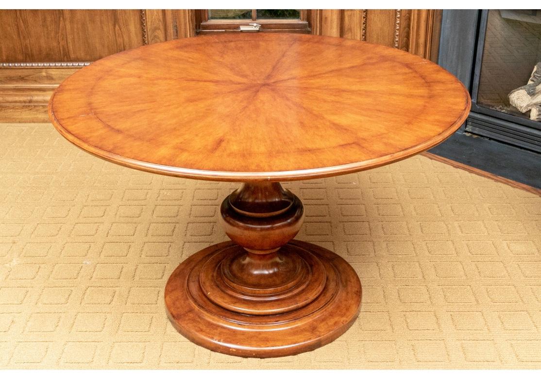 A very fine dining or gaming table by Gregorius Pineo for Holly Hunt, with bold baluster from standard resting on a 29