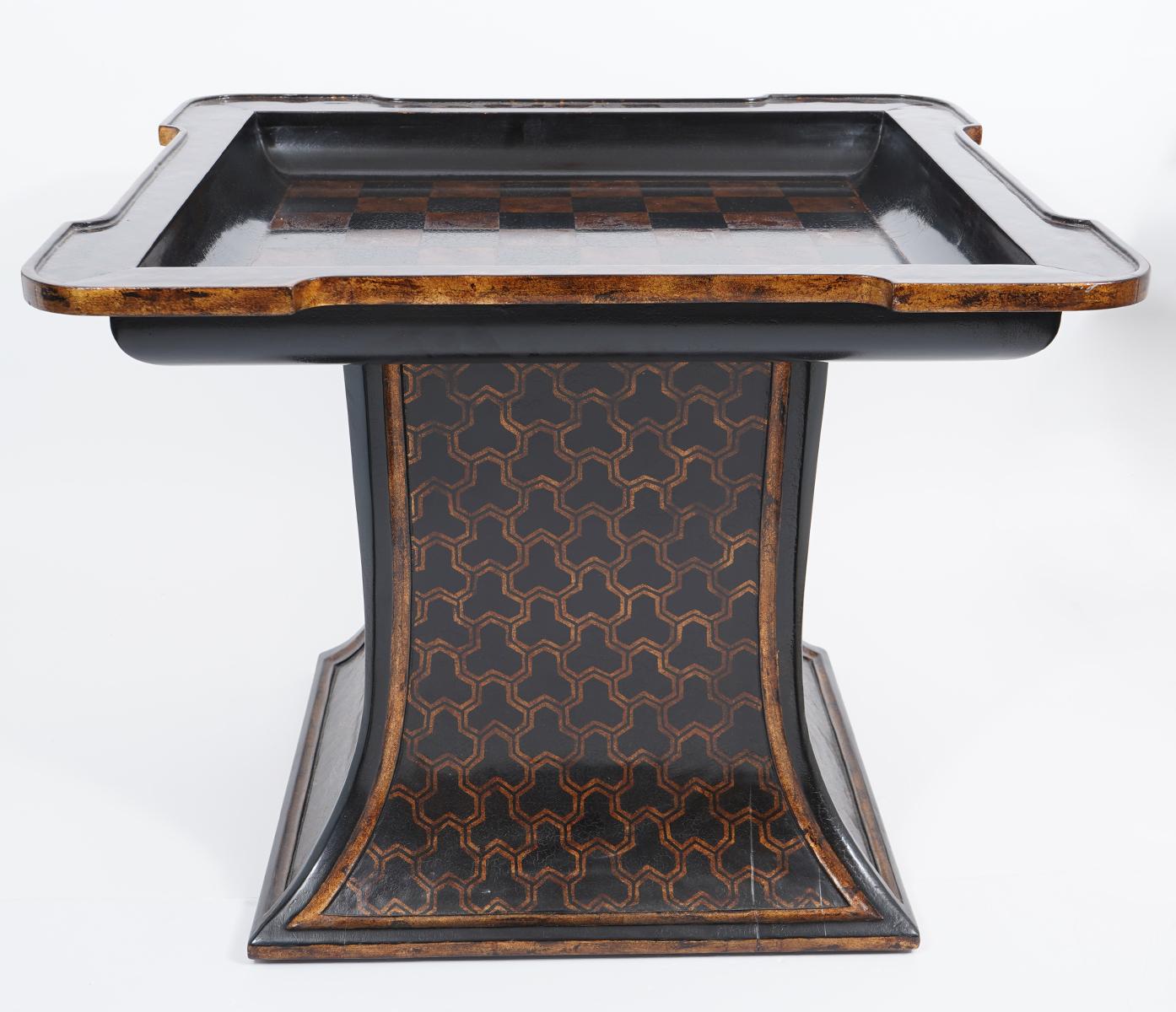 Gregorius Pineo Ishizawa Chinoiserie Side Table with Game Board Top In Excellent Condition In Ft. Lauderdale, FL