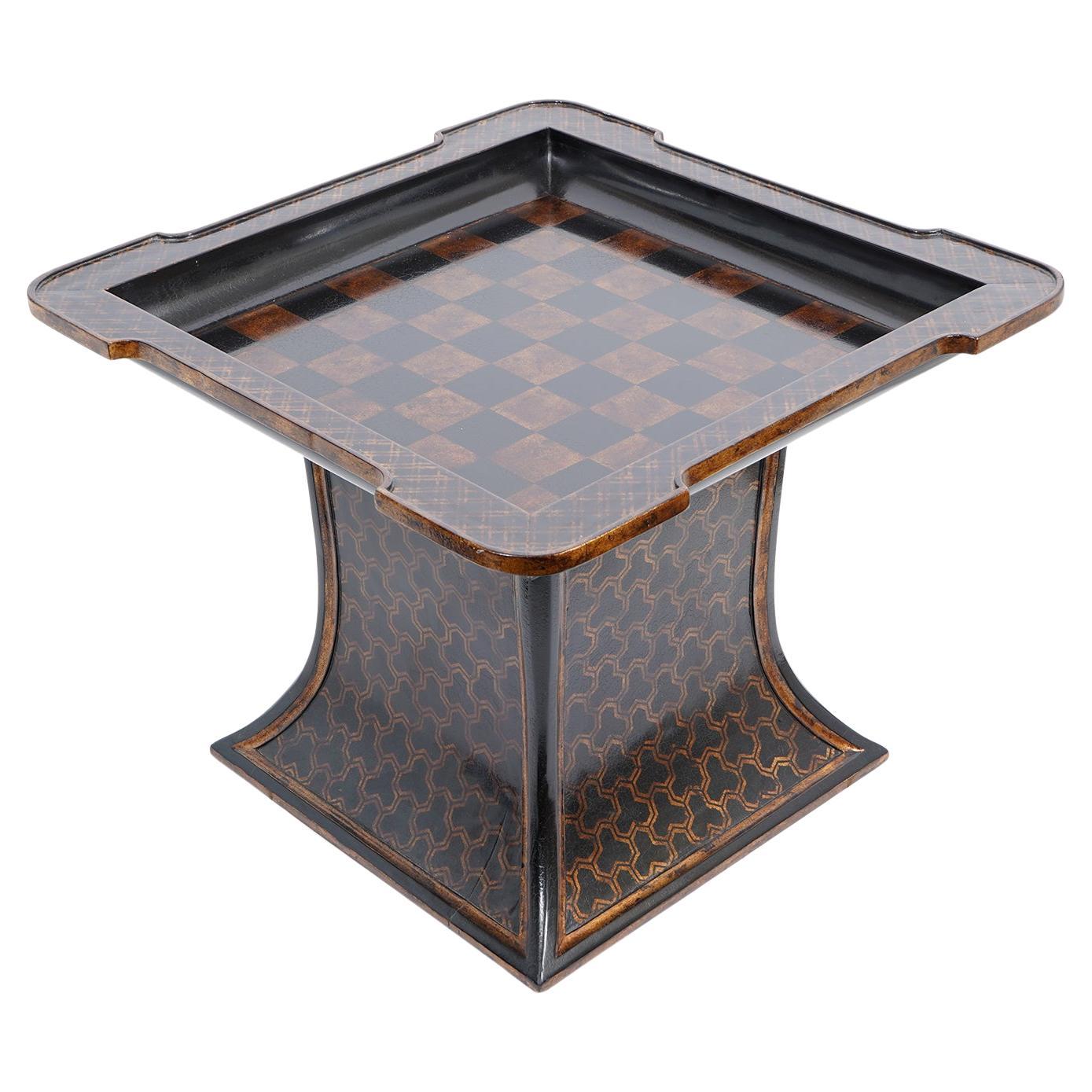 Gregorius Pineo Ishizawa Chinoiserie Side Table with Game Board Top