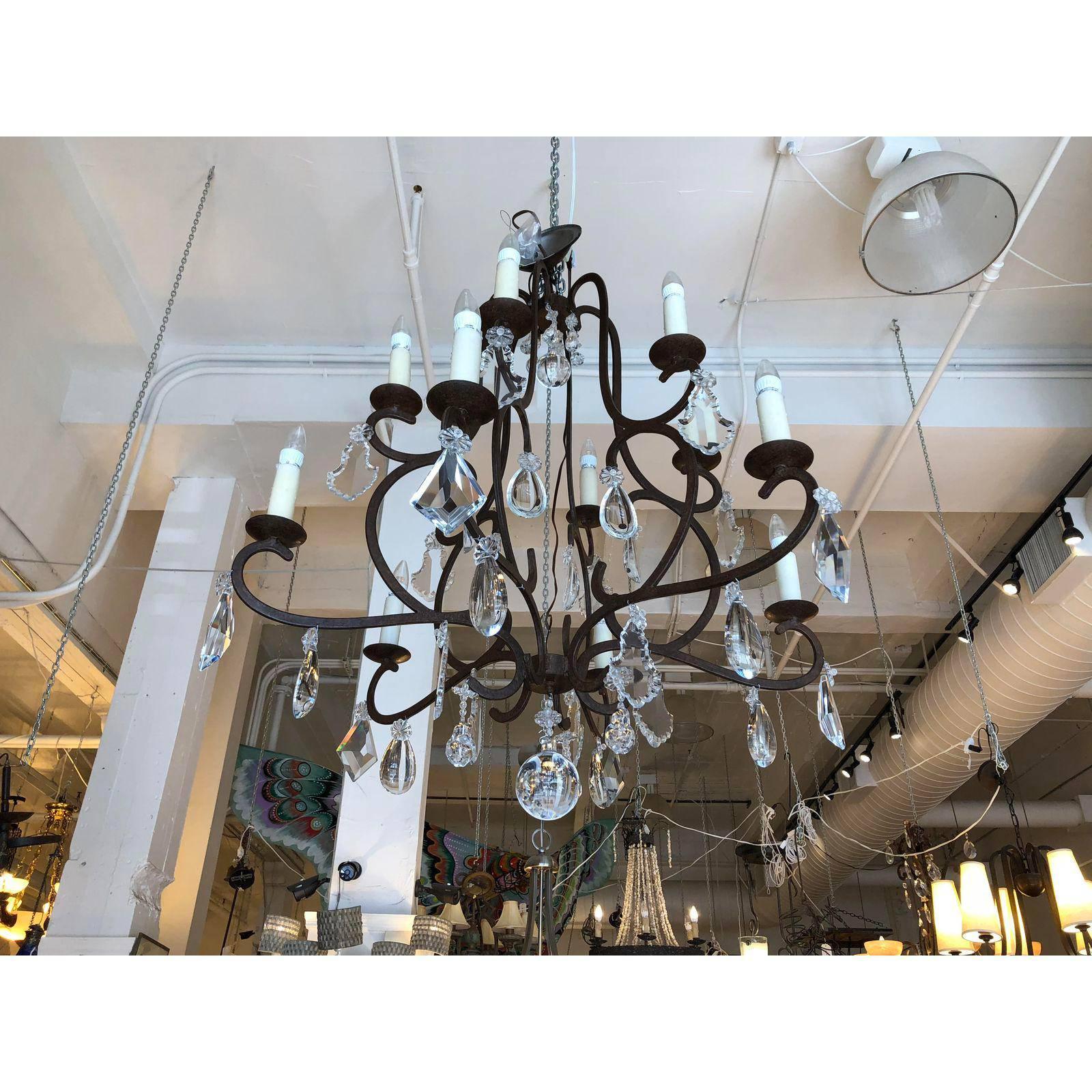 Gregorius Pineo Twelve-Light Rousseau Chandelier In Good Condition For Sale In San Francisco, CA