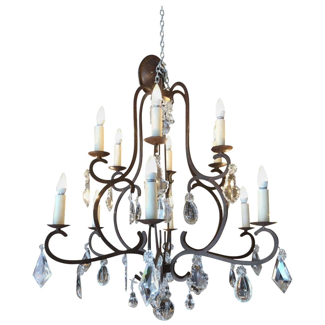 Gregorius Pineo Twelve-Light Rousseau Chandelier For Sale