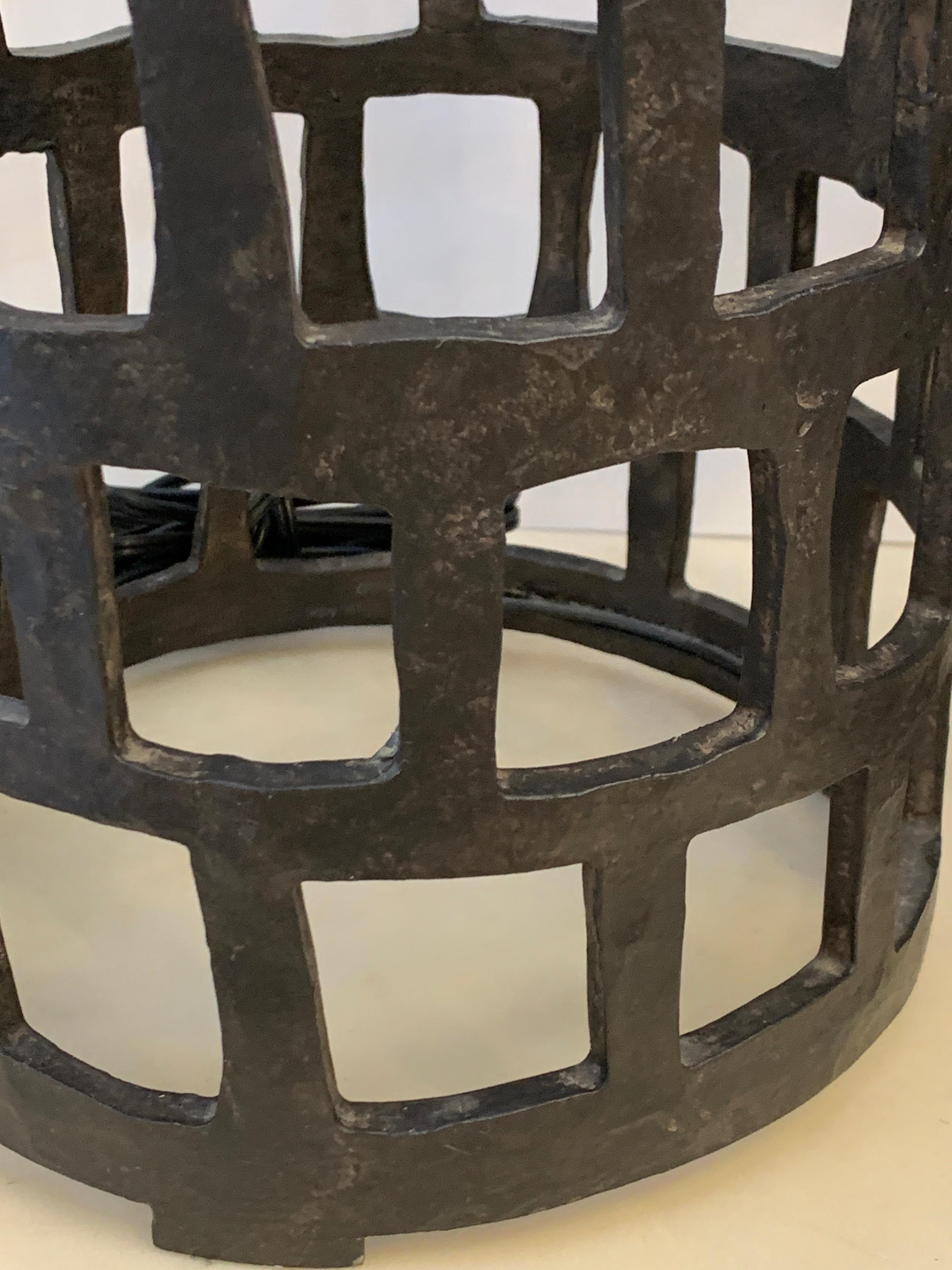 Gregorius Pinto Brutalist Lamps In Good Condition In Palm Springs, CA