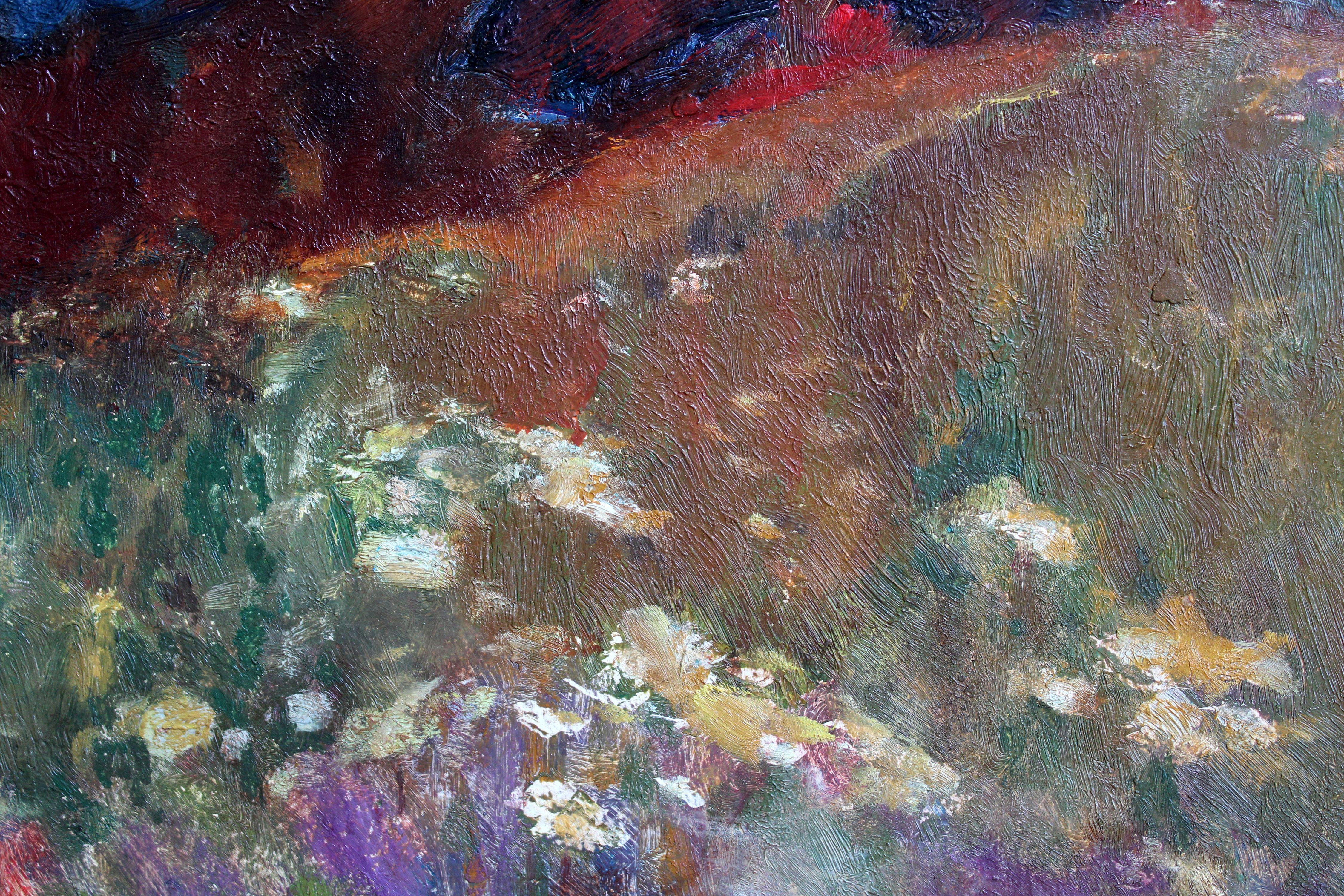Crepuscolo d'autunno. Paesaggio con montagne.

1981., cartone, olio, 40x50 cm