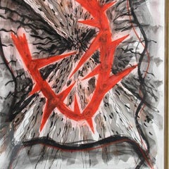 Vertreibung, abstraktes expressionistisches Gemälde in Mischtechnik von Gregory Amenoff