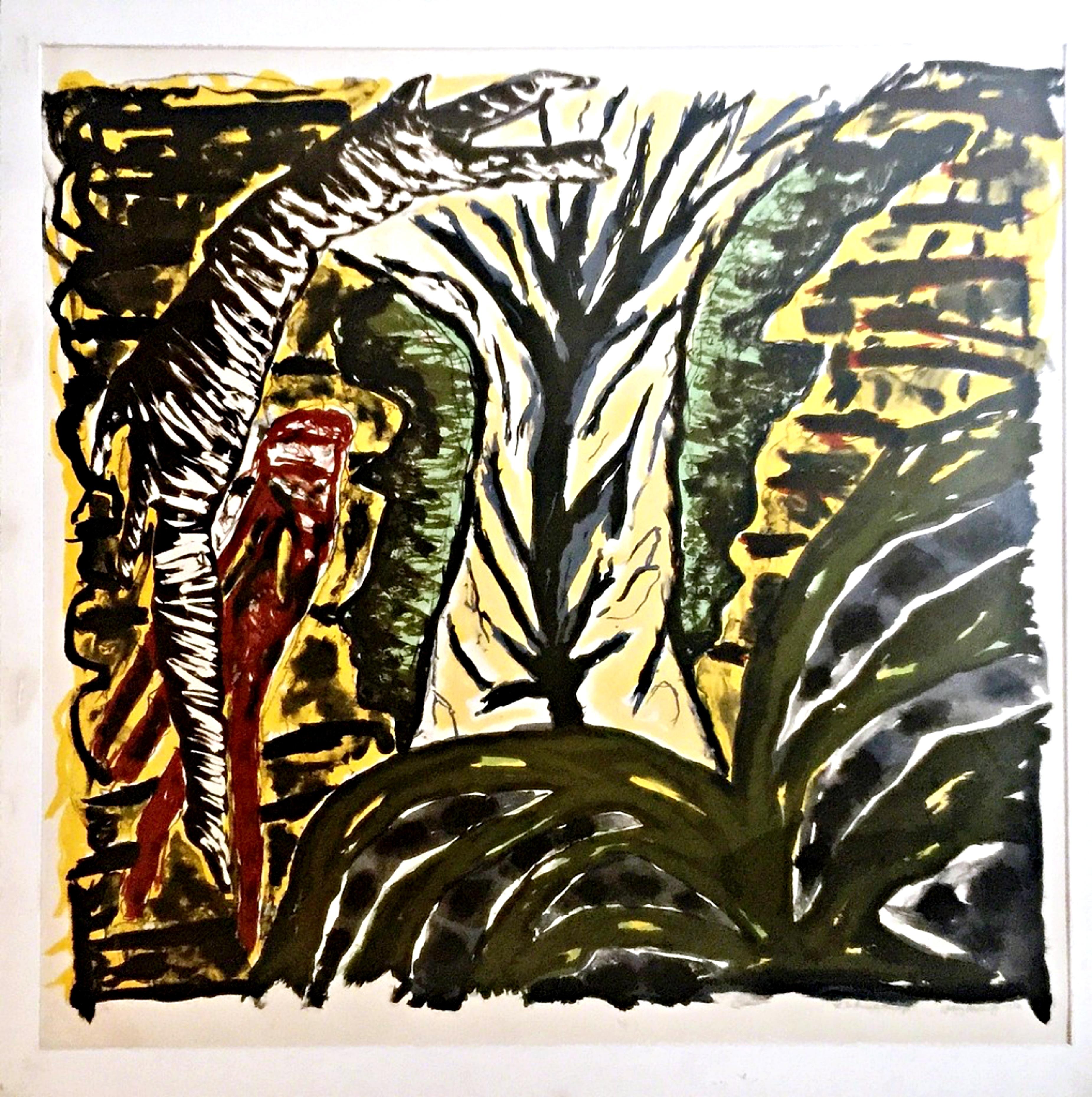 El Santuario de Chimayó, gran litografía, firmada, numerada 1/40 artista de renombre - Print de Gregory Amenoff