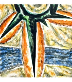 Monocopia Litografía Modernista Americano Gregory Amenoff Expresionista Abstracto