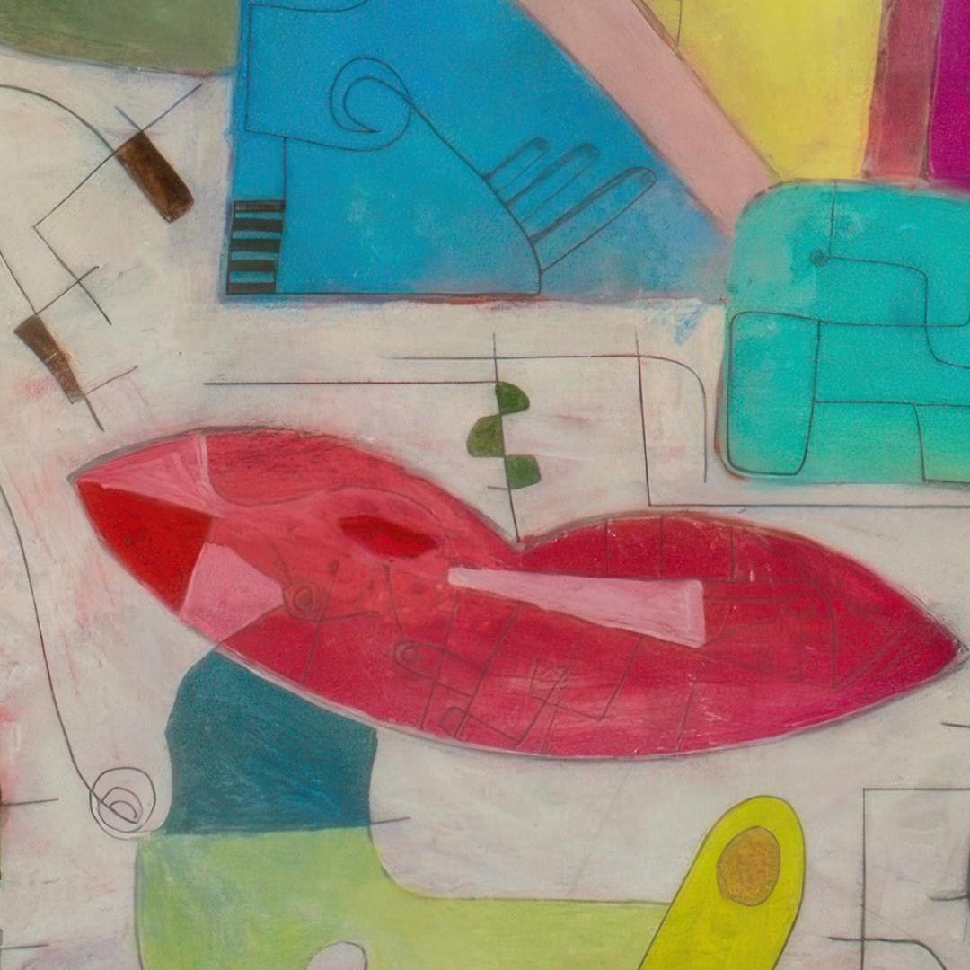 Pintura contemporánea sobre lienzo, Cara de San Vicente nº 4 - Abstract Painting Beige de Gregory Beylerian  