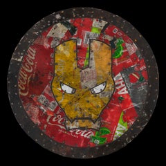 "Ironman, " Mixed media painting