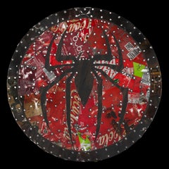 "Spiderman, " Mixed media painting