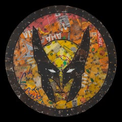 "Wolverine, " Mixed media painting