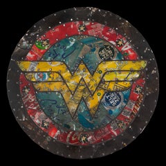 Peinture technique mixte « Wonder Woman »
