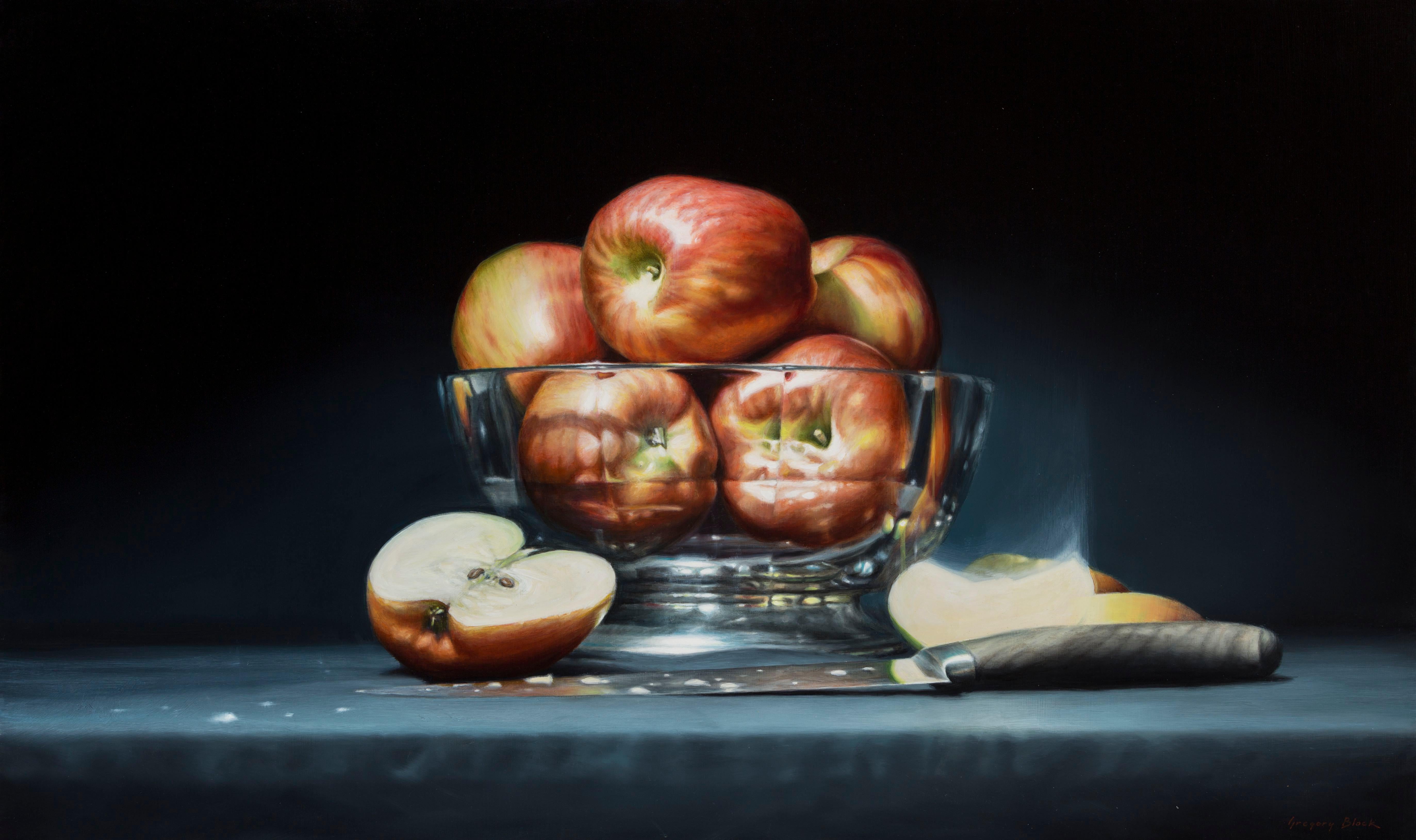 Gregory Block Figurative Painting - "Apples" Oil Painting