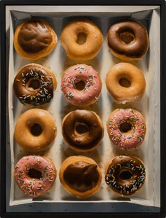 "Before, " Original Still Life Oil Painting, Donuts