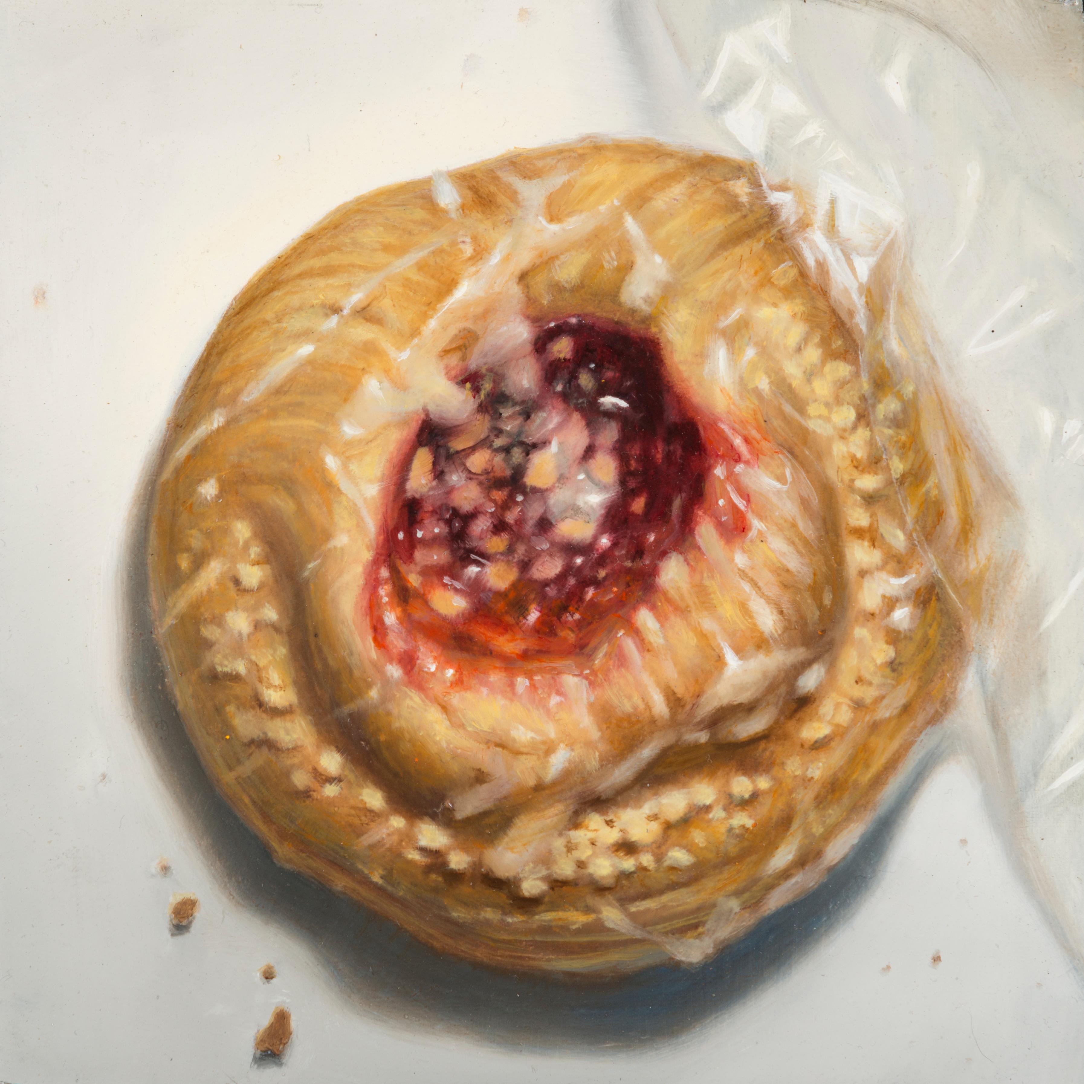 Gregory Block Figurative Painting - "Cheese Danish" Oil Painting