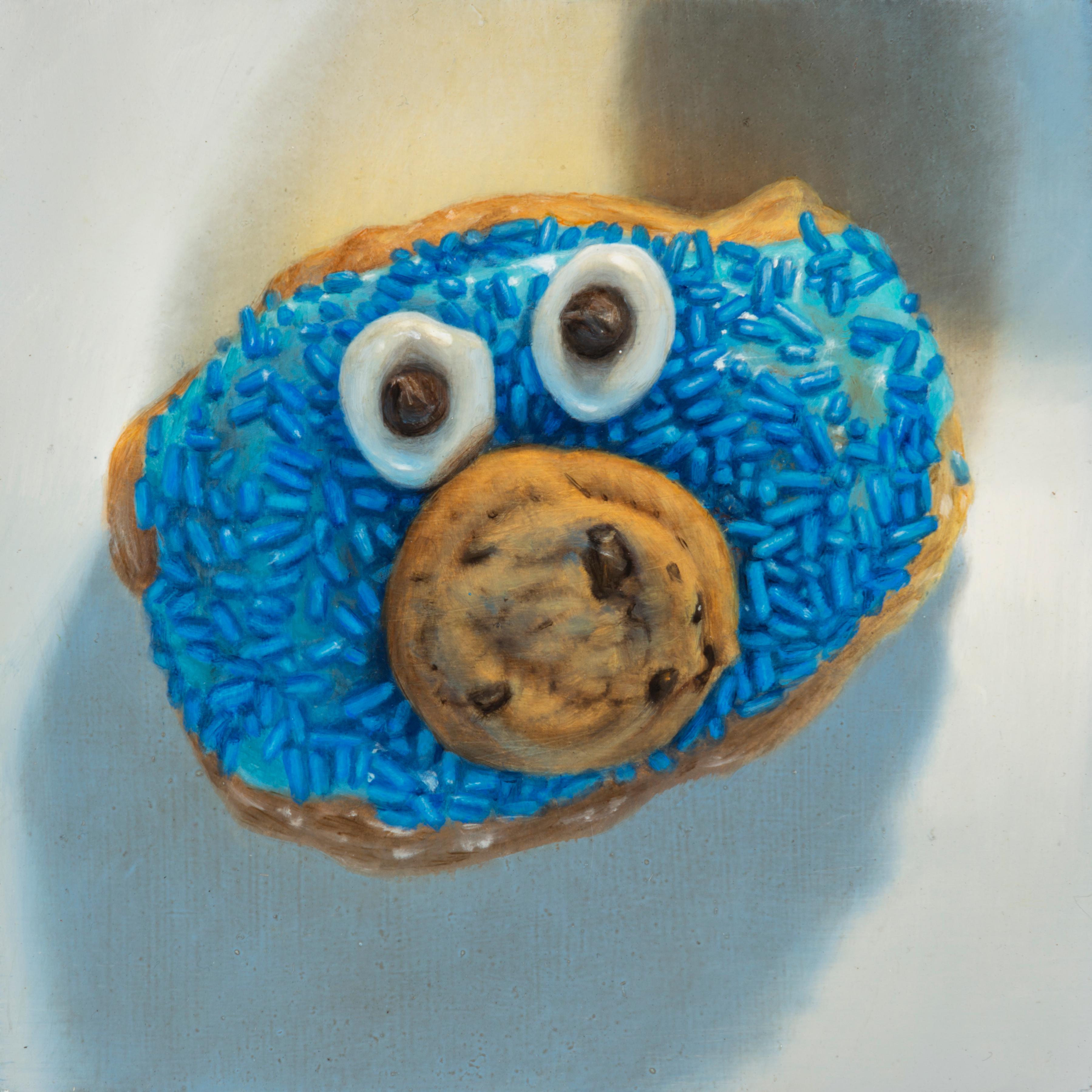 Gregory Block Still-Life Painting - "Cookie Monster" Oil Painting