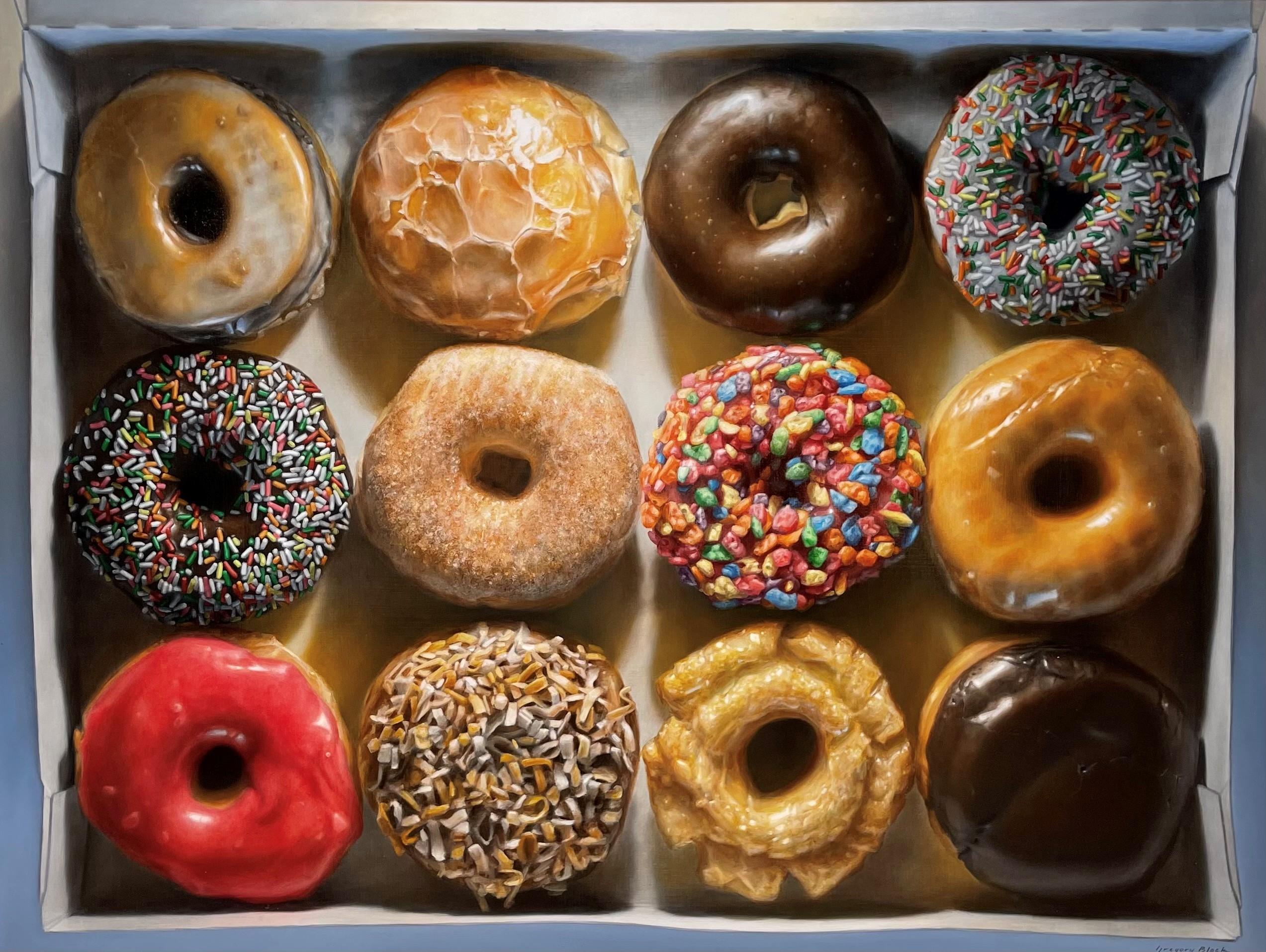 Gregory Block Still-Life Painting - "Dozen Matter" Oil Painting