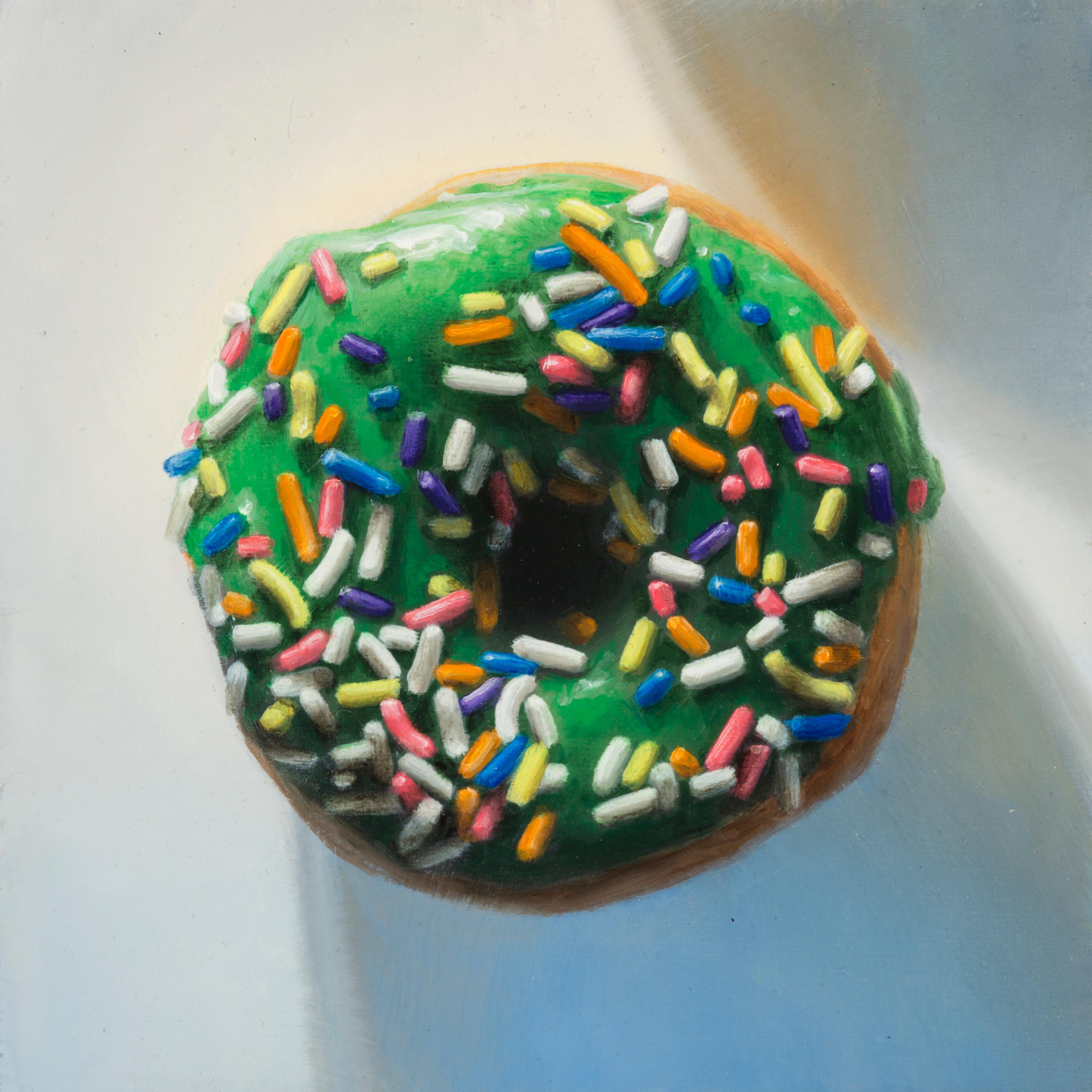 Gregory Block "Green Sprinkle" Oil Painting For Sale at 1stDibs