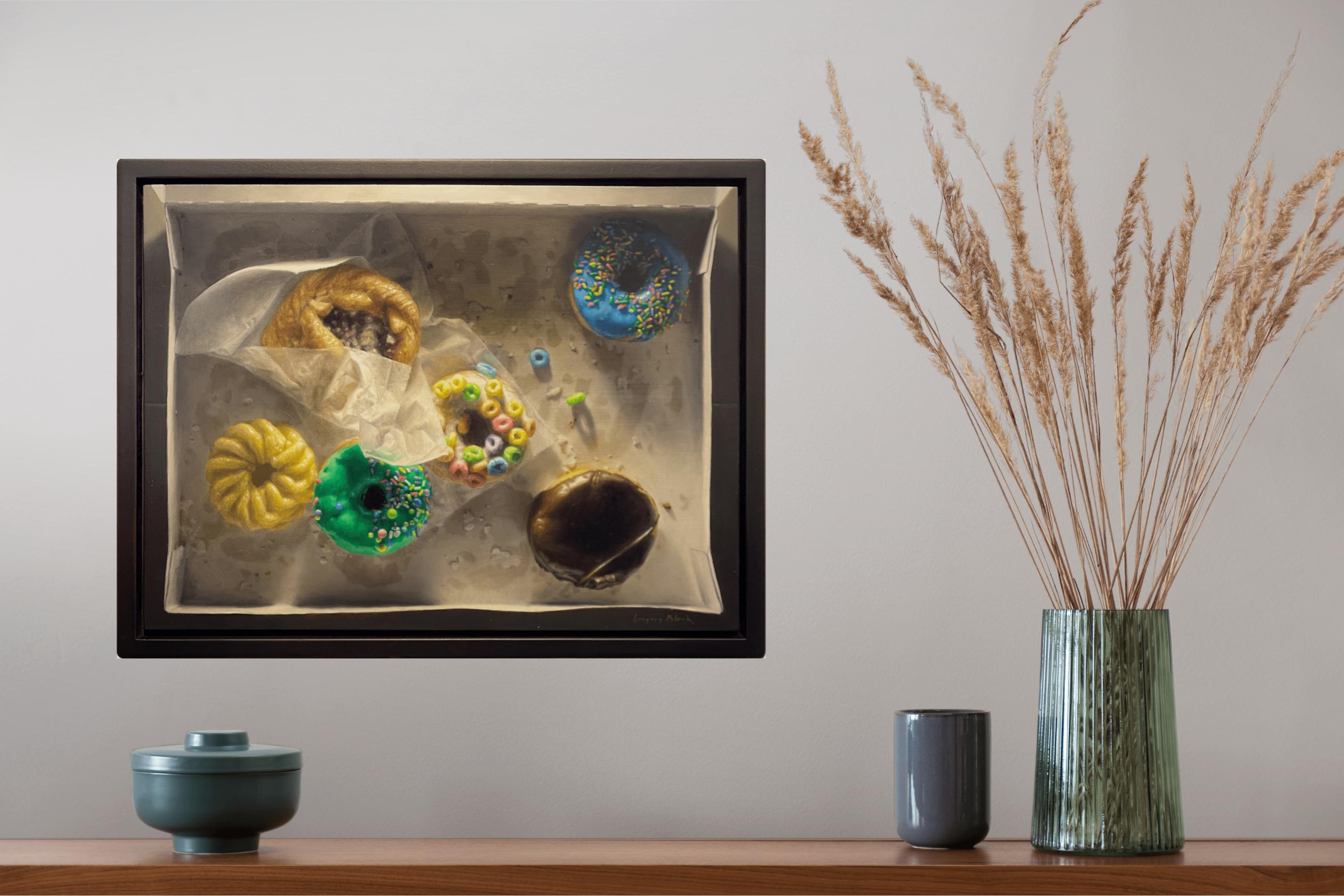„Leftovers“ (2025) von Gregory Block, Original-Ölgemälde, Ausschnitte in Karton im Angebot 9
