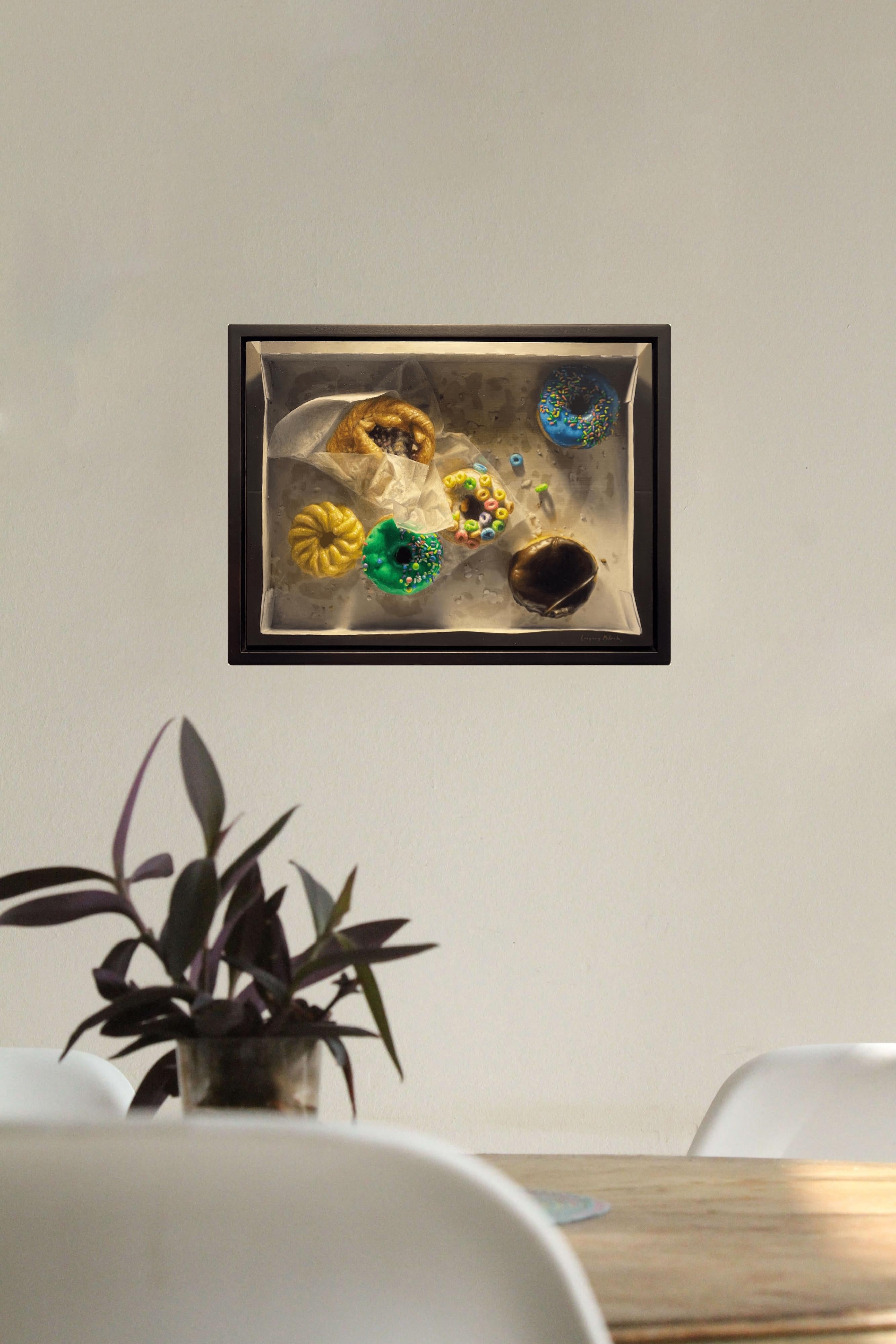 „Leftovers“ (2025) von Gregory Block, Original-Ölgemälde, Ausschnitte in Karton im Angebot 5