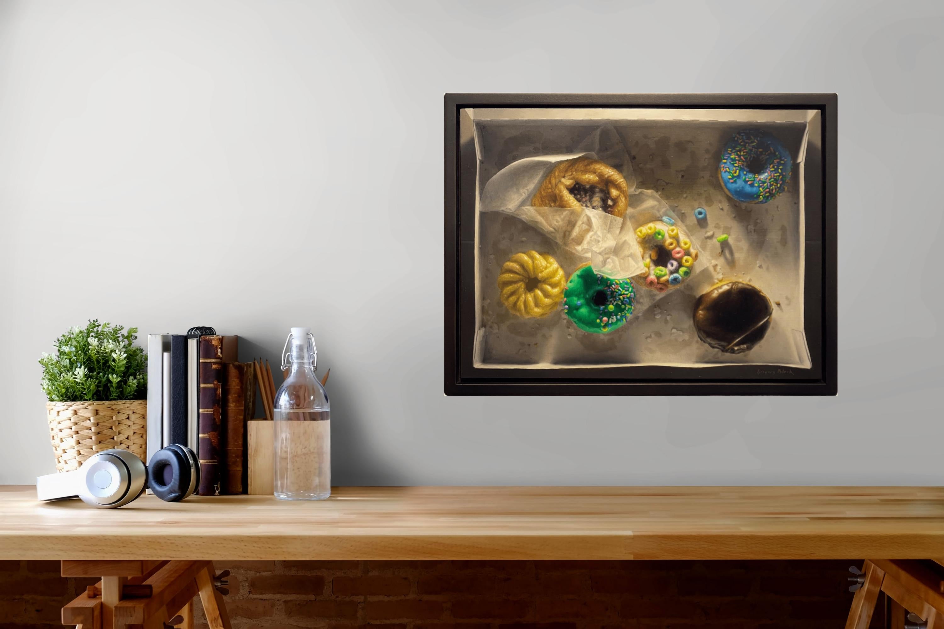 „Leftovers“ (2025) von Gregory Block, Original-Ölgemälde, Ausschnitte in Karton im Angebot 8
