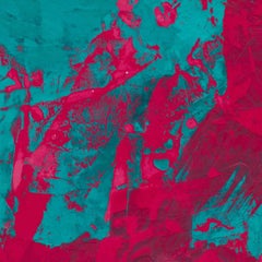 "Pittura in blu e rosa n. 1" (2024) Pittura acrilica astratta originale