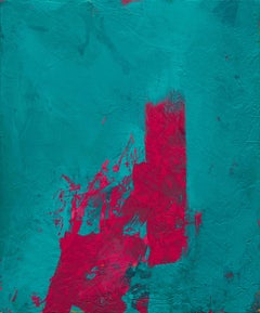 "Pittura in blu e rosa n. 1" (2024) Pittura acrilica astratta originale