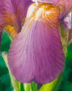 "Resplendence" (2024) di Gregory Block, Pittura floreale originale a olio