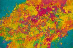 "Il cataclisma di Schrodinger" (2024) Pittura acrilica originale e astratta