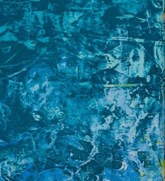 "Tangled up in Blue" - Abstract Expressionist Color Play, Acrylic Painting