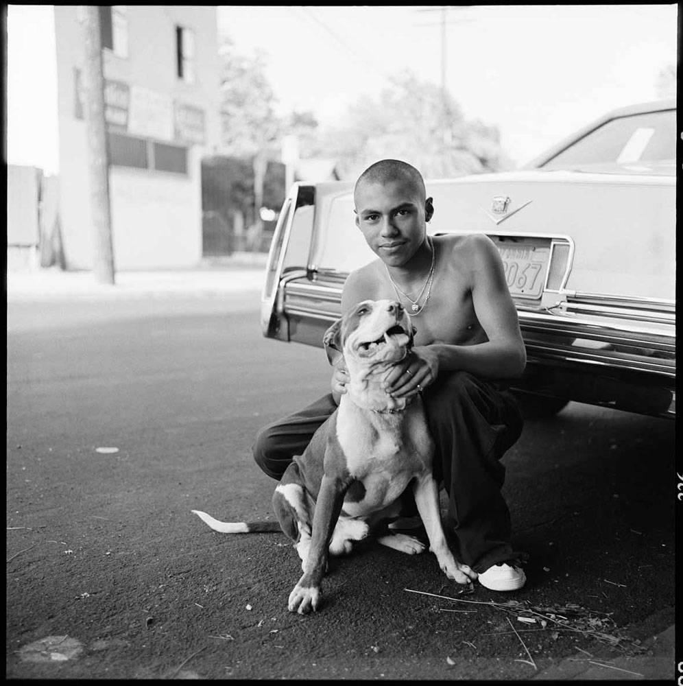 Gregory Bojorquez Black and White Photograph - Enorio (RIP) on 5th Street