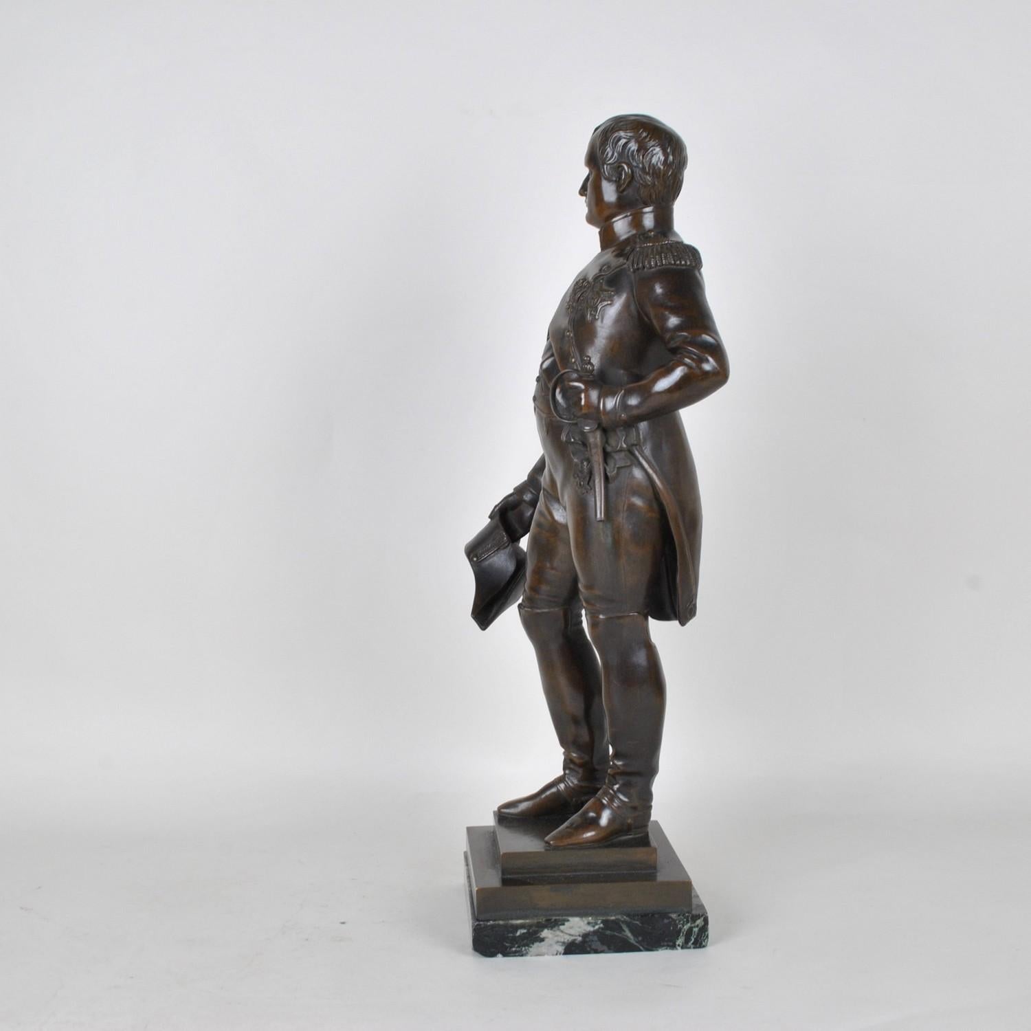 Gregory, Bonaparte Standing, Signed Bronze, 19th Century In Good Condition In MARSEILLE, FR