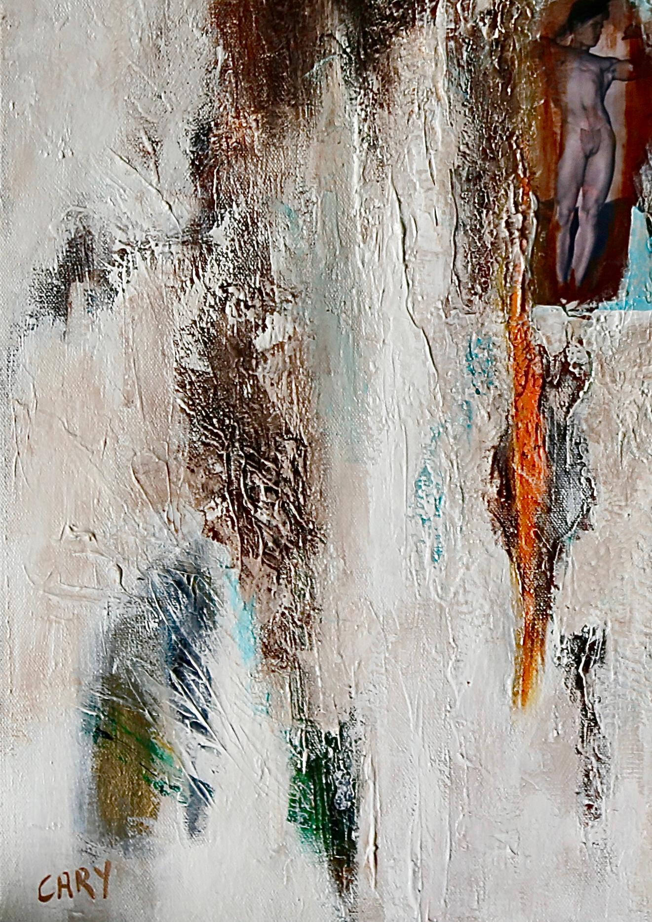 Abstract Mid-Century Style Painting 'Discovering Beefcake 1965 #1' Nude Male Gay For Sale 2