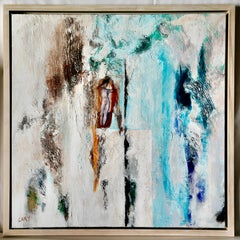 Abstract Mid-Century Style Painting 'Discovering Beefcake 1965 #1' Nude Male Gay