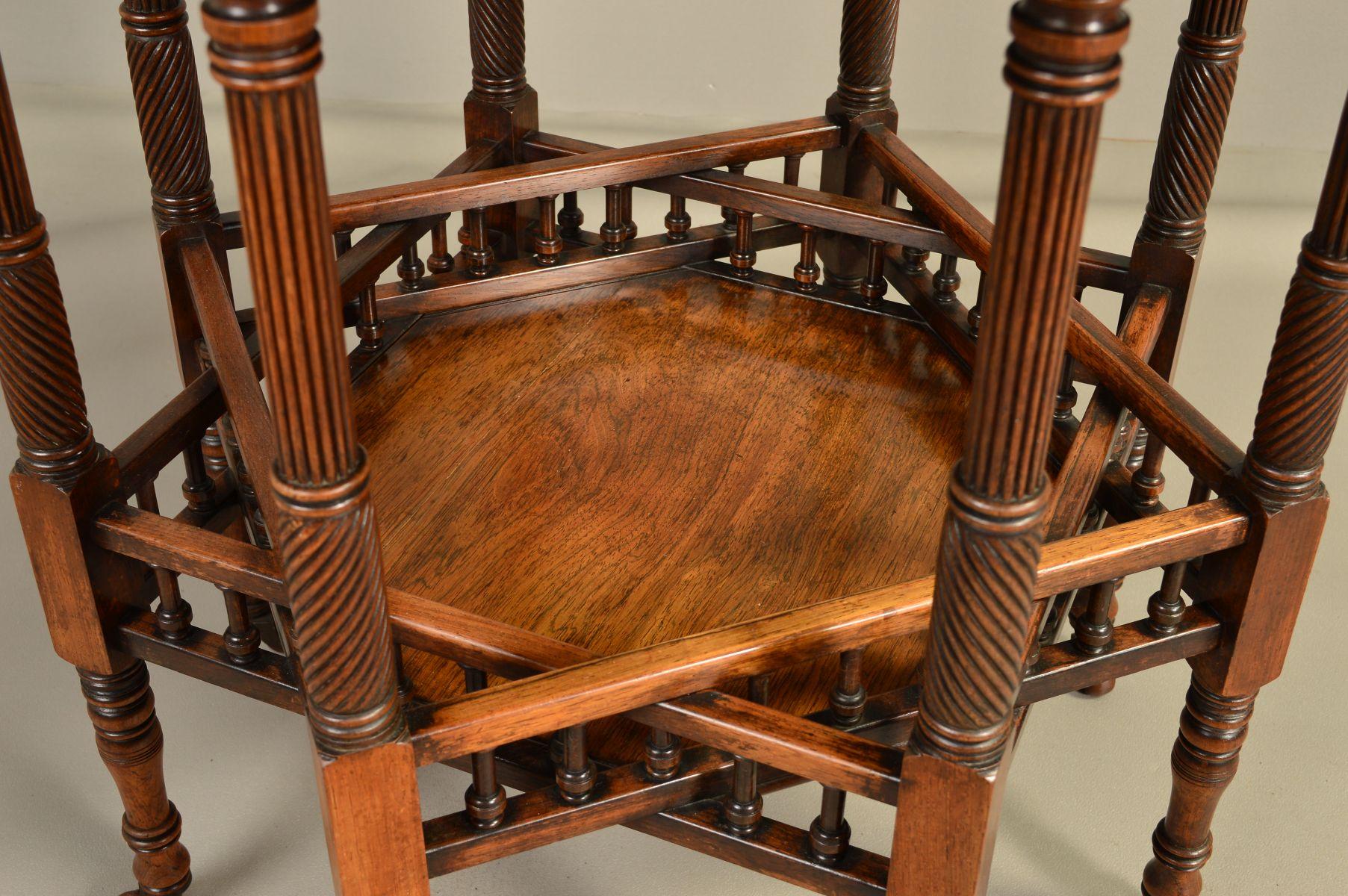 Gregory & Co Aesthetic Movement Eight Leg Octagonal Library Centre or Side Table In Good Condition In London, GB