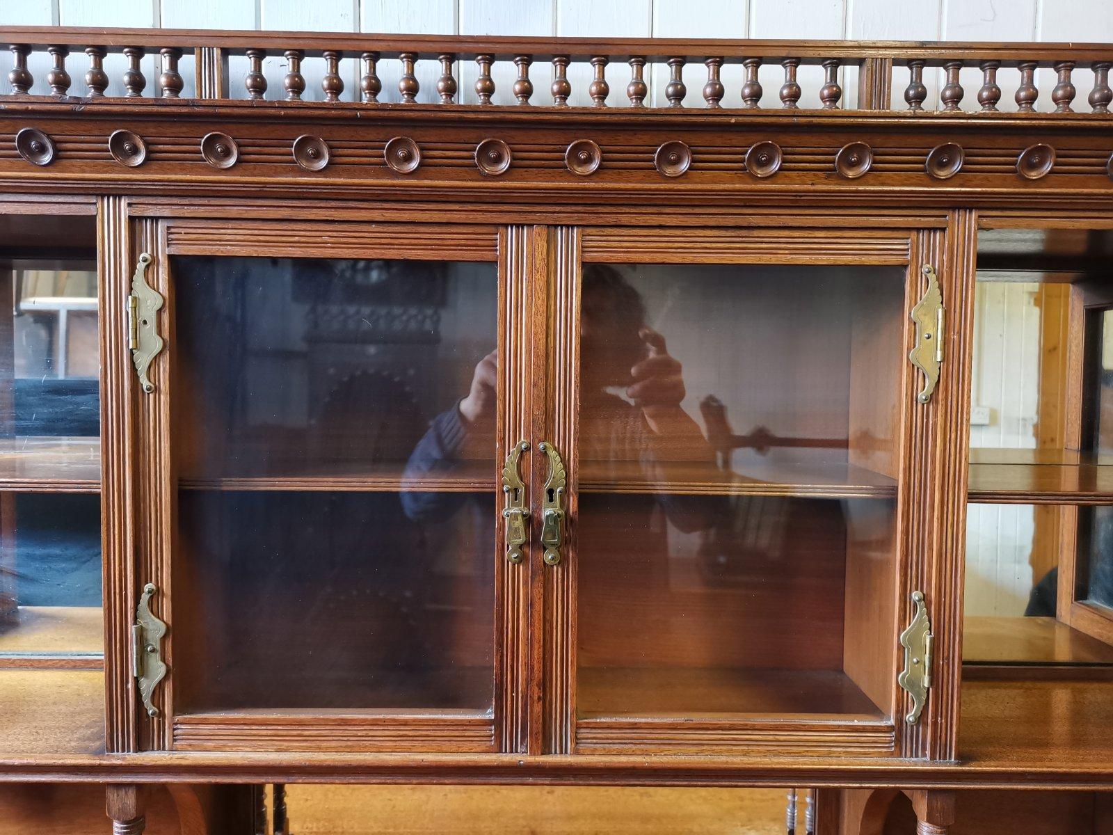 Hand-Carved Gregory & Co, H W Batley Attri, an English Walnut Aesthetic Movement Sideboard For Sale