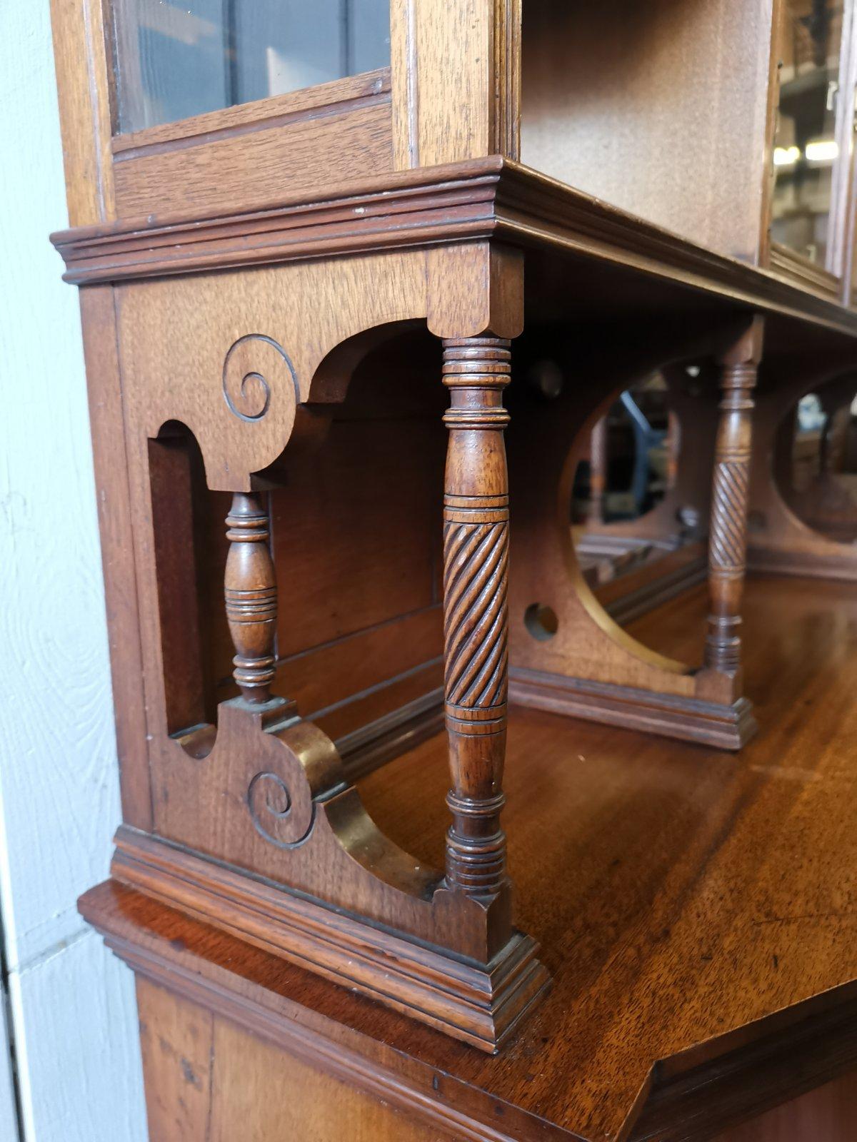 Late 19th Century Gregory & Co, H W Batley Attri, an English Walnut Aesthetic Movement Sideboard For Sale