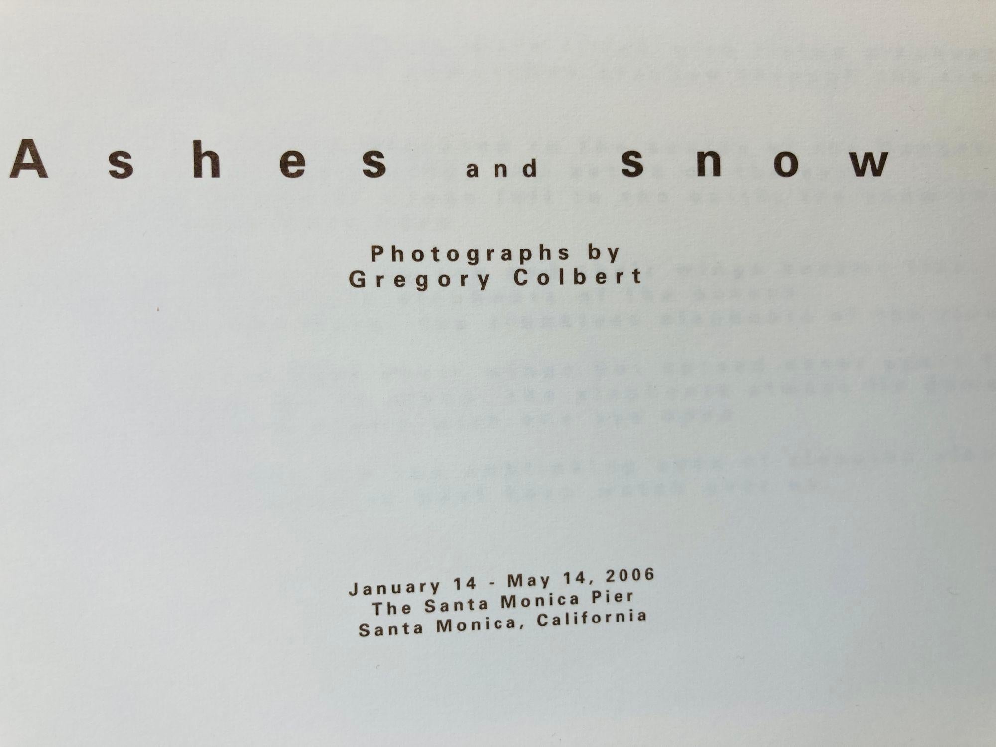 Gregory Colbert Fotografía Cenizas y Nieve Obras Seleccionadas Exposición Santa Monica Italiano en venta