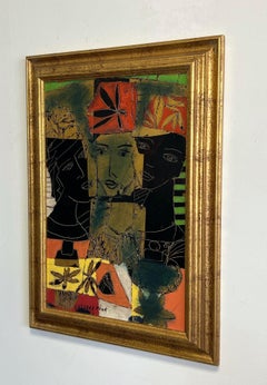 Gregory Fink Oil and Gold Leaf Abstract Painting