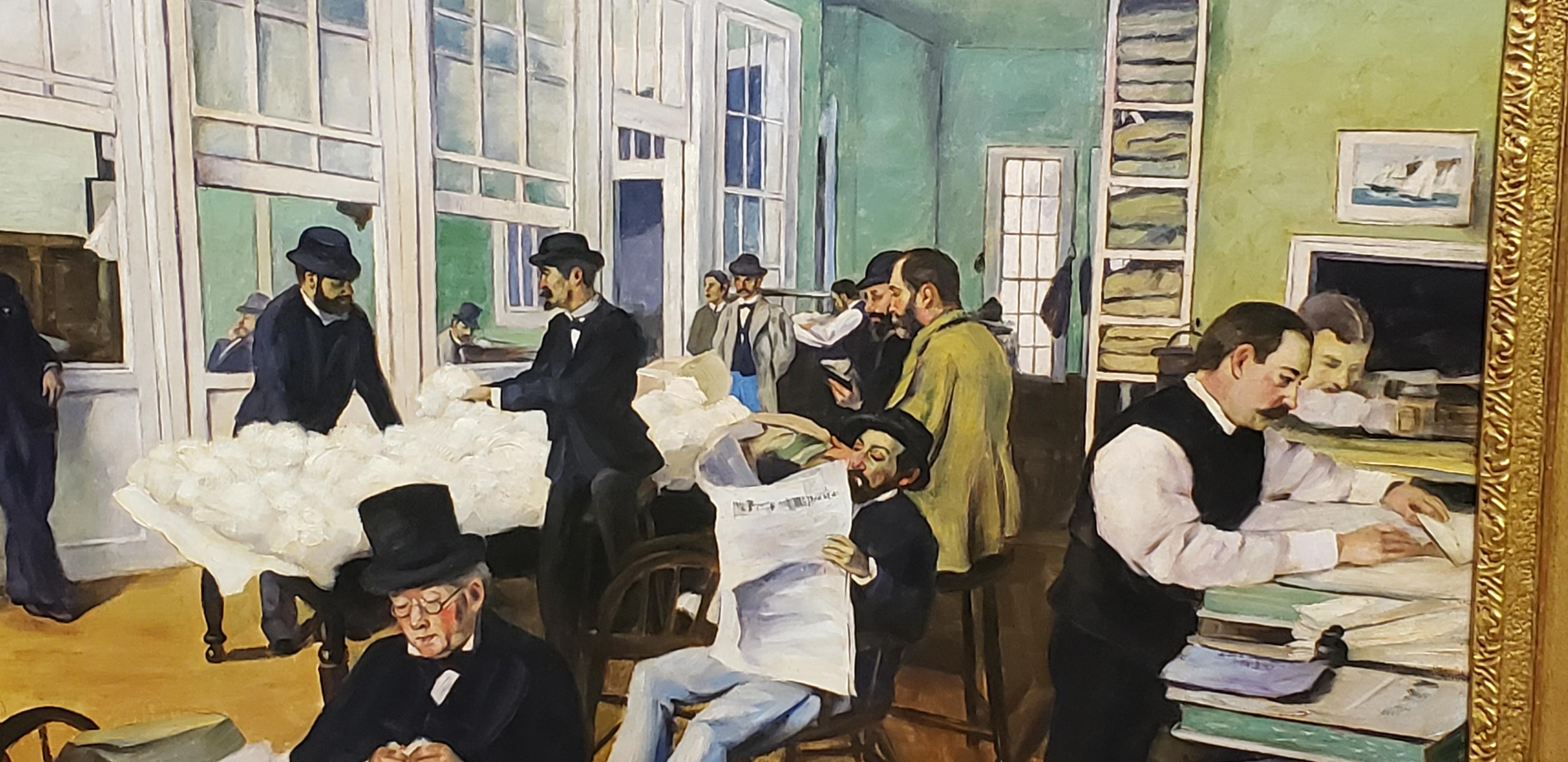 The Cotton Market, New Orleans - Painting by Gregory Frank Harris