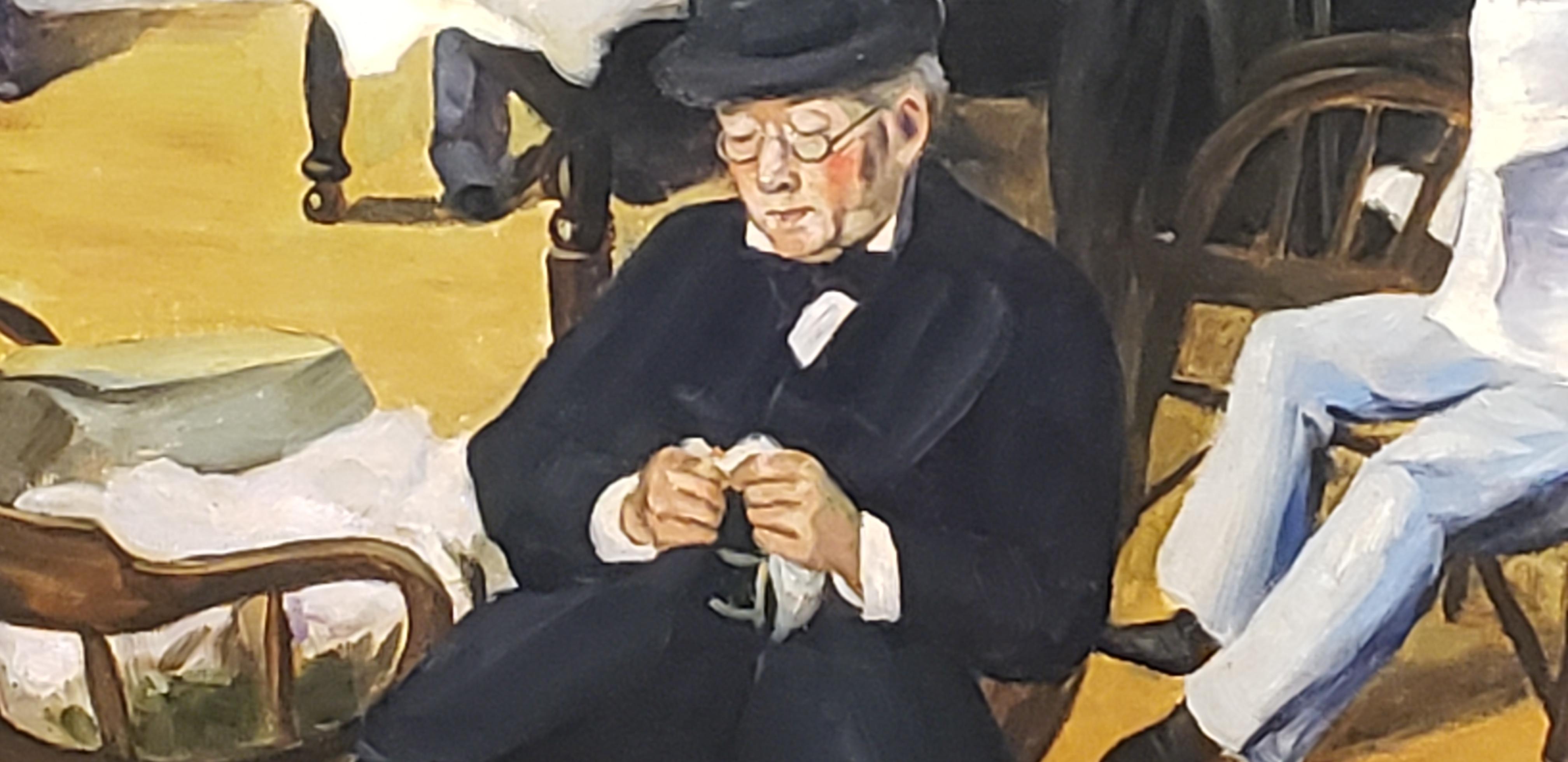 The Cotton Market, New Orleans - Brown Portrait Painting by Gregory Frank Harris