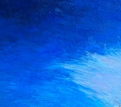 Norway I, blue tones, seascape and mountain