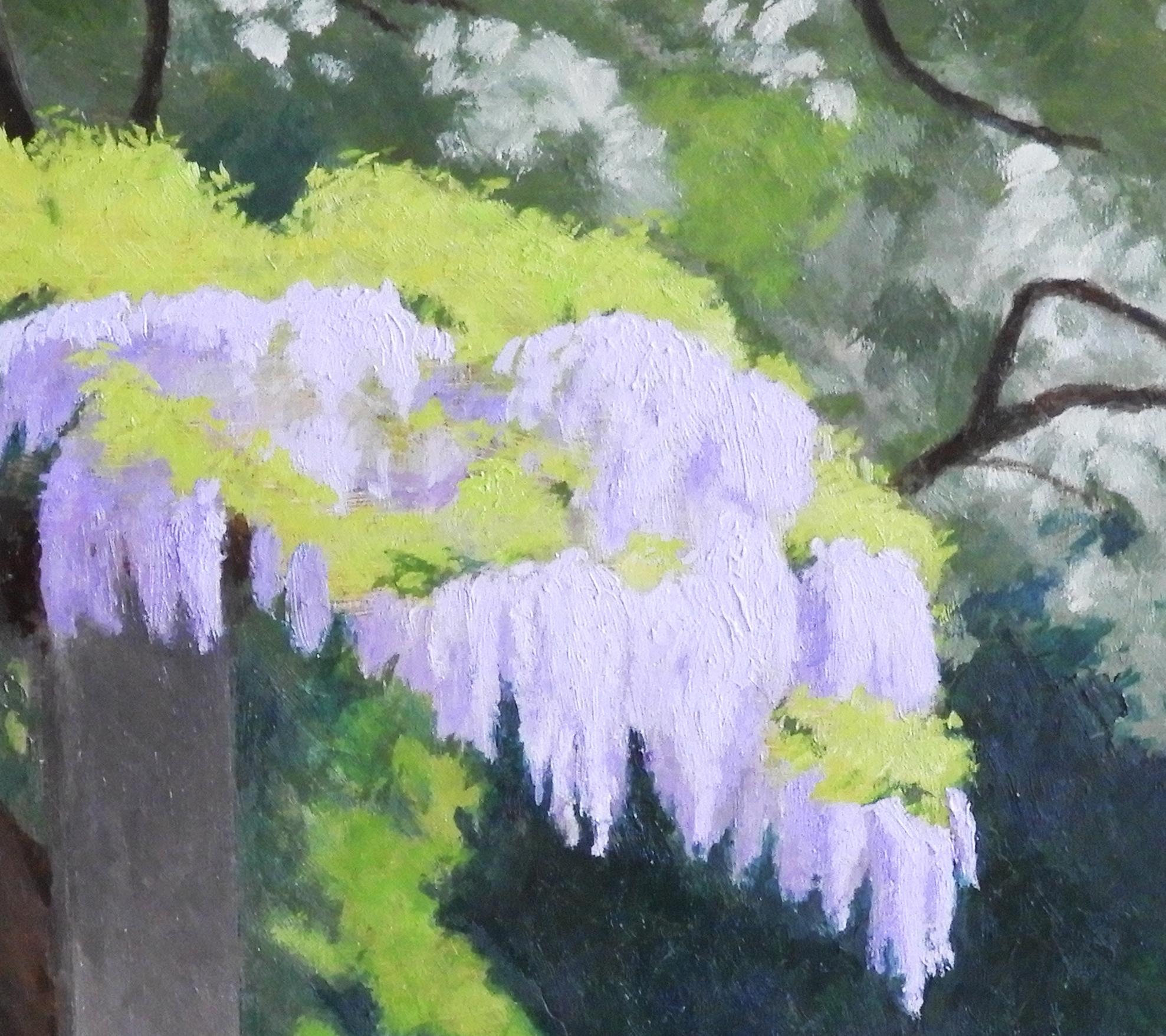 Wisteria II - Realist Painting by Gregory Frux